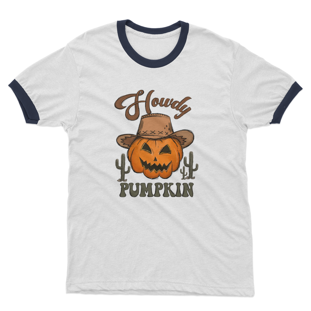 HOWDY PUMPKIN Adult Ringer T-Shirt - DirectlyPersonalised