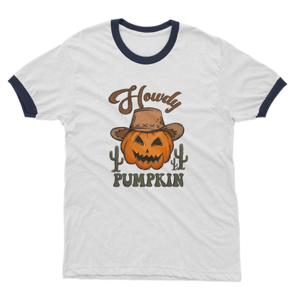 HOWDY PUMPKIN Adult Ringer T-Shirt - DirectlyPersonalised