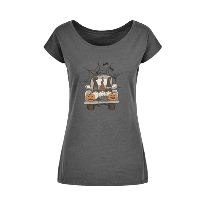 LETS GET SPOOKY Wide Neck Womens T-Shirt XS-5XL - DirectlyPersonalised