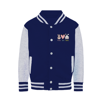 PEACE LOVE EASTER Varsity Jacket - DirectlyPersonalised