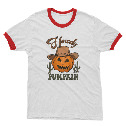HOWDY PUMPKIN Adult Ringer T-Shirt - DirectlyPersonalised