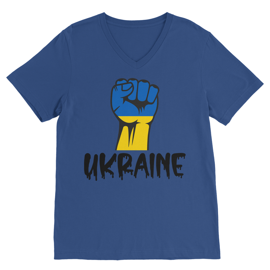 STAND FOR UKRAINE Classic V-Neck T-Shirt - DirectlyPersonalised