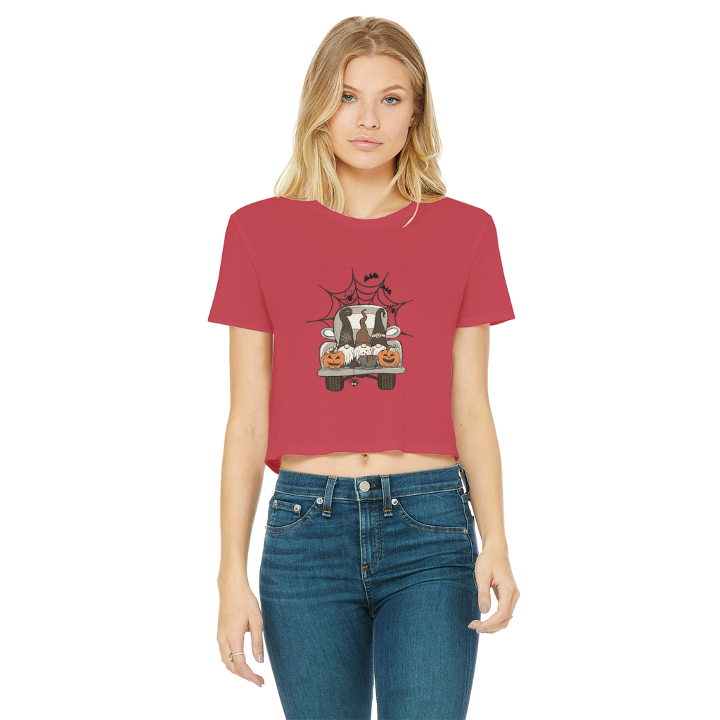 LETS GET SPOOKY Classic Women's Cropped Raw Edge T-Shirt - DirectlyPersonalised