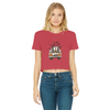 LETS GET SPOOKY Classic Women's Cropped Raw Edge T-Shirt