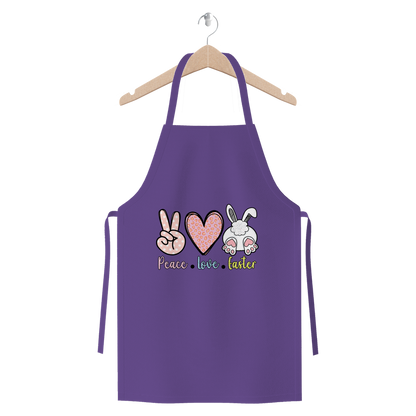 PEACE LOVE EASTER Premium Jersey Apron - DirectlyPersonalised