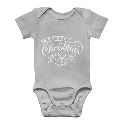 Merry Christmas White Classic Baby Onesie Bodysuit