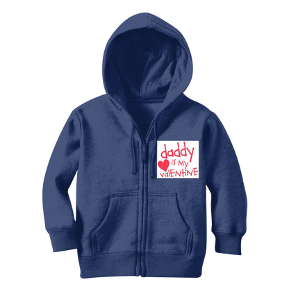 Daddy's my Valentine Classic Kids Zip Hoodie - DirectlyPersonalised