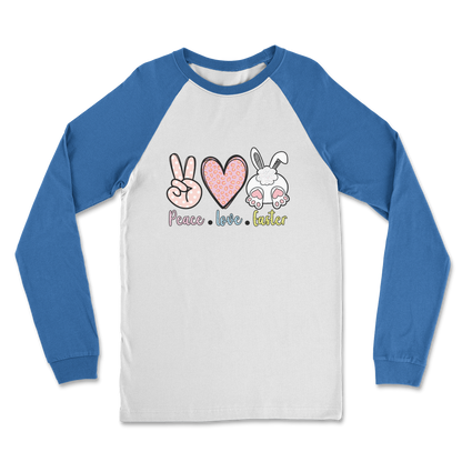 PEACE LOVE EASTER Classic Raglan Long Sleeve Shirt - DirectlyPersonalised
