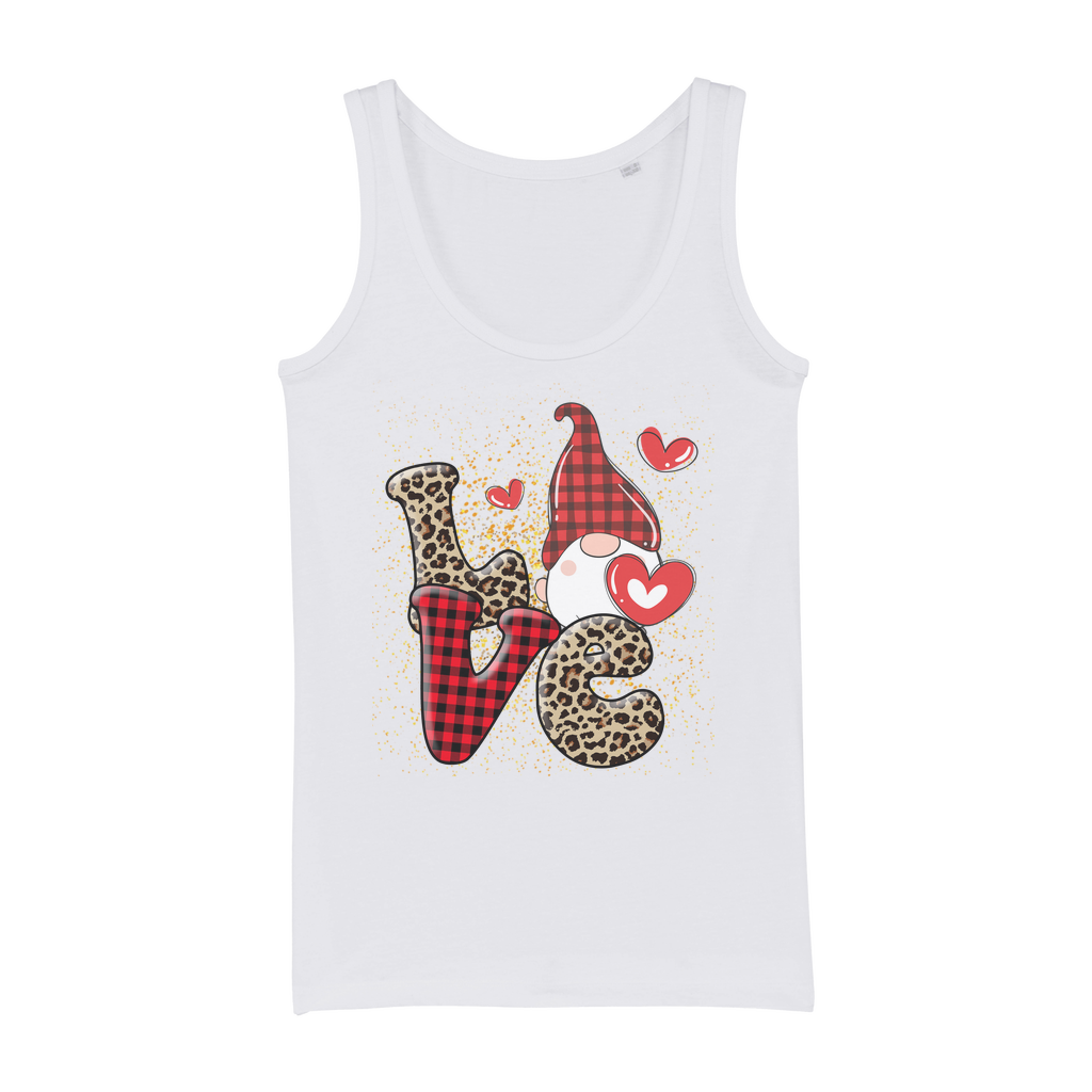 Ladies Valentine Design Organic Jersey Womens Tank Top - DirectlyPersonalised