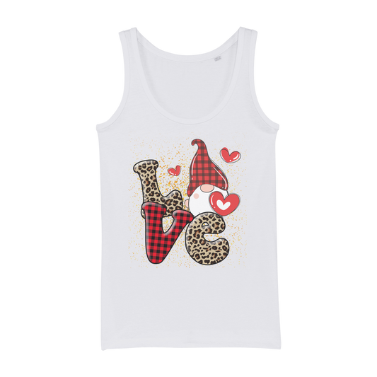 Ladies Valentine Design Organic Jersey Womens Tank Top - DirectlyPersonalised