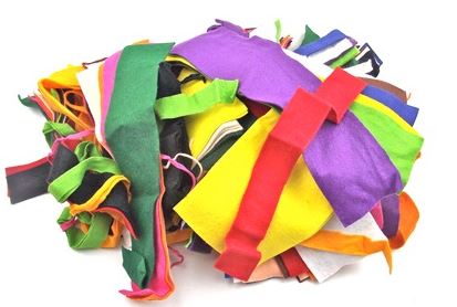 Felt Offcuts 1kg bag - Craft Projects - Soft Toy making - 30% wool