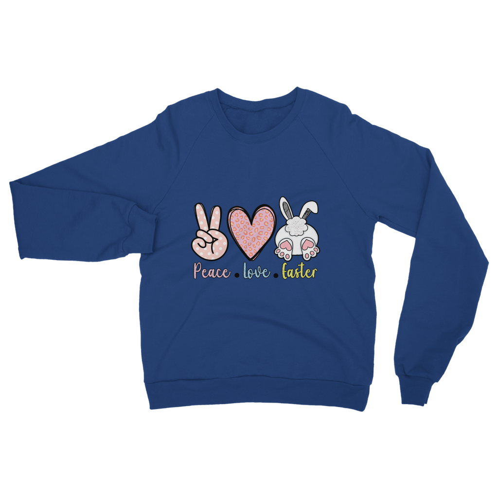 PEACE LOVE EASTER Classic Adult Sweatshirt - DirectlyPersonalised