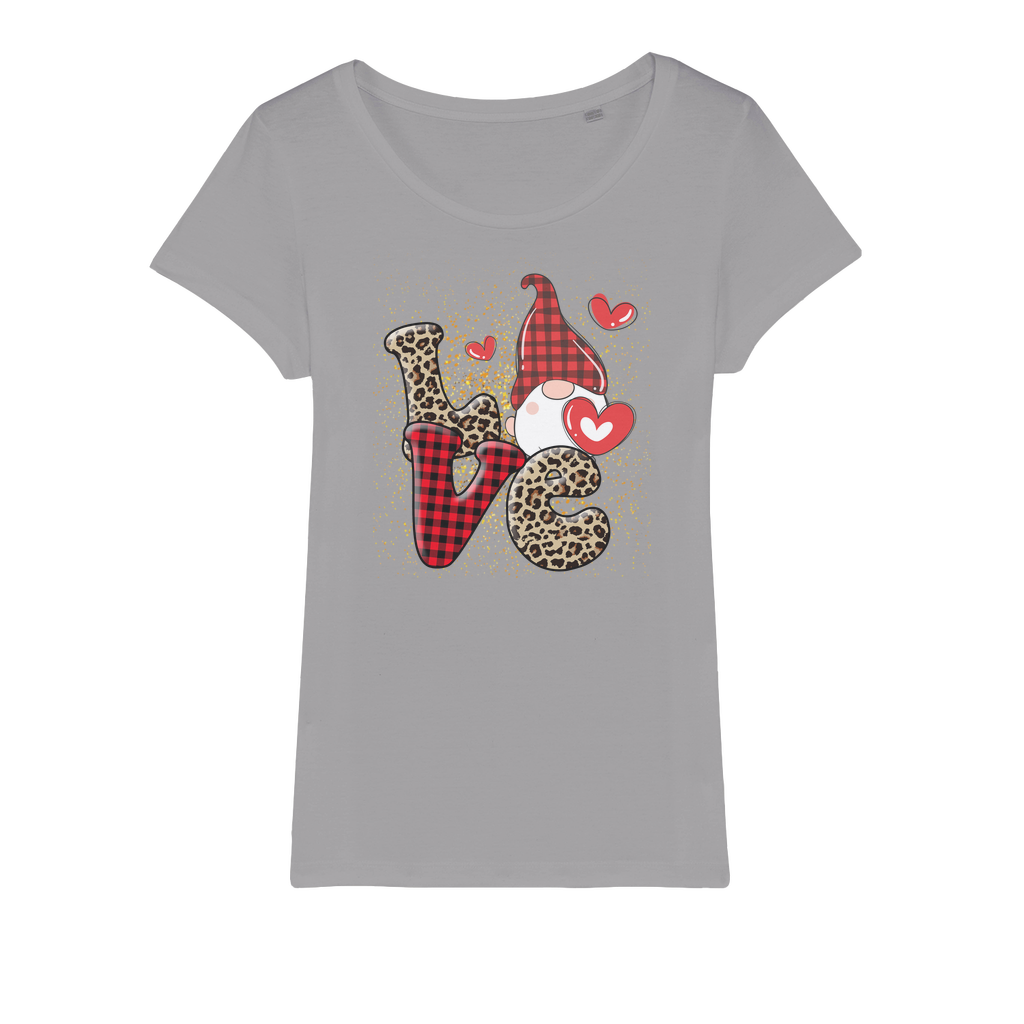 Ladies Valentine Design Organic Jersey Womens T-Shirt - DirectlyPersonalised