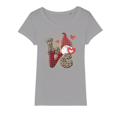 Ladies Valentine Design Organic Jersey Womens T-Shirt - DirectlyPersonalised