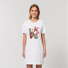 Ladies Valentine Design Organic T-Shirt Dress