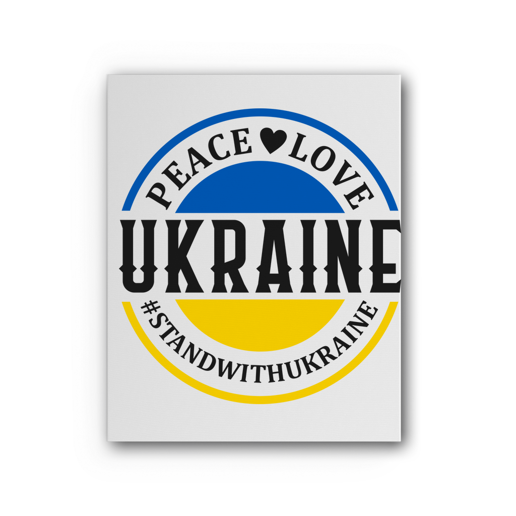 STAND WITH UKRAINE Premium Stretched Canvas - DirectlyPersonalised