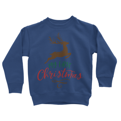 My First Christmas Colour Classic Kids Sweatshirt