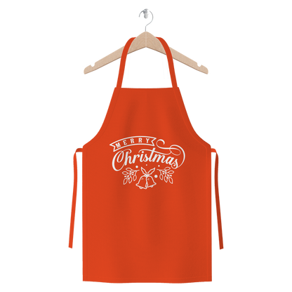 Merry Christmas White Premium Jersey Apron
