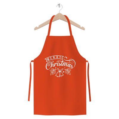 Merry Christmas White Premium Jersey Apron