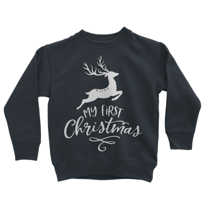 My First Christmas White Classic Kids Sweatshirt - DirectlyPersonalised
