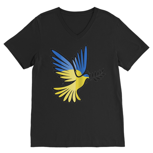 SUPPORT FOR UKRAINE Premium V-Neck T-Shirt - DirectlyPersonalised