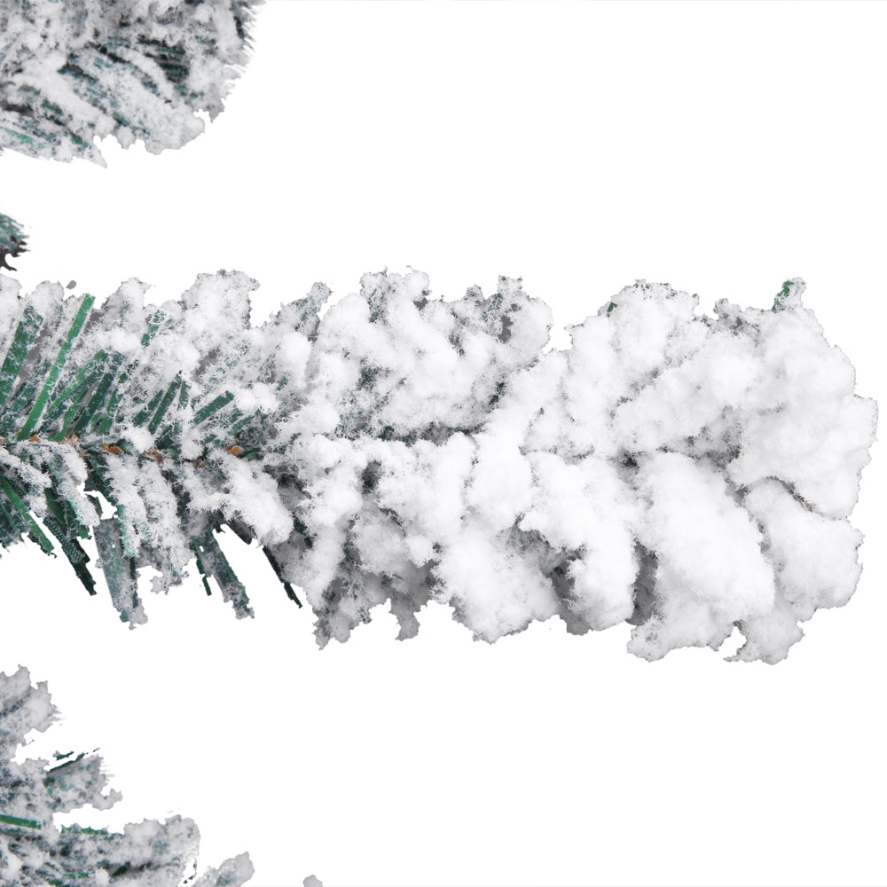 7ft PVC Flocking Christmas Tree 1300 Branches Spread Out Natural Tree - DirectlyPersonalised