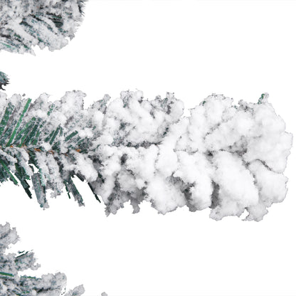 7ft PVC Flocking Christmas Tree 1300 Branches Spread Out Natural Tree - DirectlyPersonalised