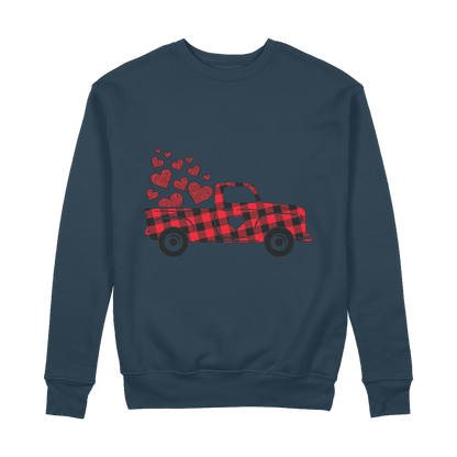 Love Truck 100% Organic Cotton Sweatshirt - DirectlyPersonalised