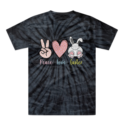PEACE LOVE EASTER Tonal Spider Tie-Dye T-Shirt - DirectlyPersonalised