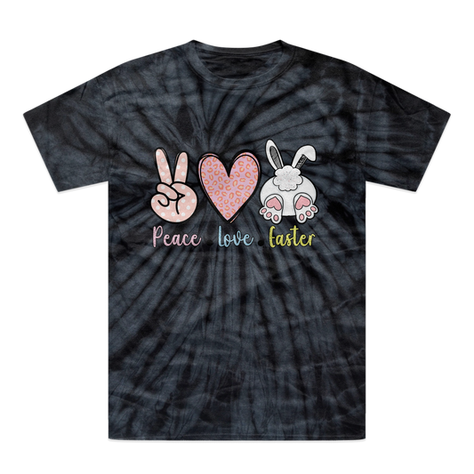 PEACE LOVE EASTER Tonal Spider Tie-Dye T-Shirt - DirectlyPersonalised