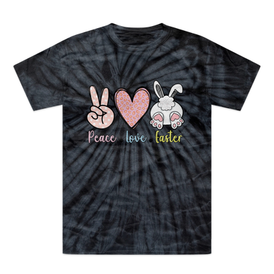 PEACE LOVE EASTER Tonal Spider Tie-Dye T-Shirt