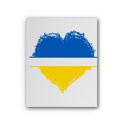 HEARTS WITH UKRAINE Premium Stretched Canvas - DirectlyPersonalised