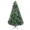 Christmas Tree 7FT 1350 Branch Flocking Spray White Tree Plus Pine Cone