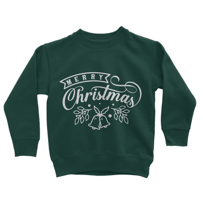 Merry Christmas White Classic Kids Sweatshirt