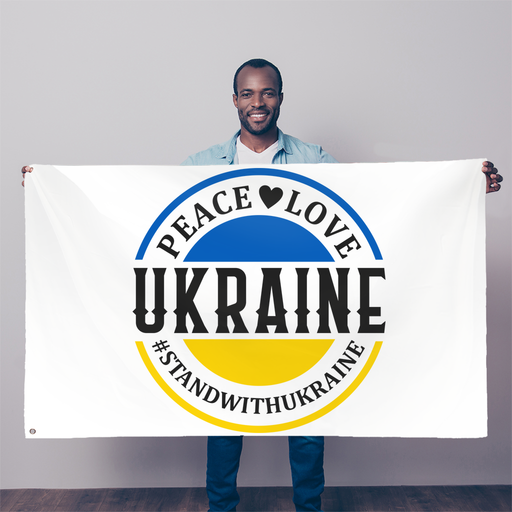 STAND WITH UKRAINE Sublimation Flag - DirectlyPersonalised