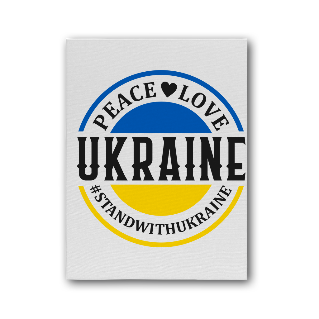 STAND WITH UKRAINE Premium Stretched Canvas - DirectlyPersonalised