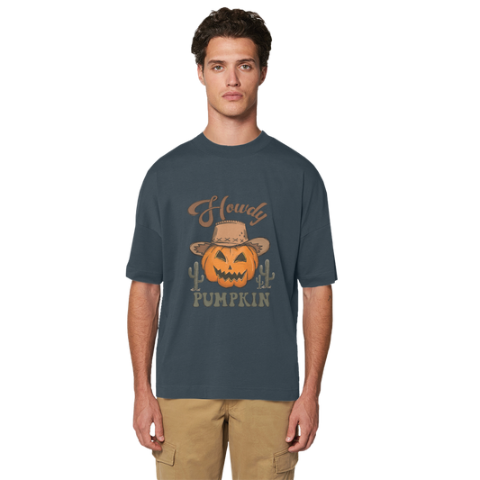 HOWDY PUMPKIN Premium Organic Oversized T-Shirt - DirectlyPersonalised