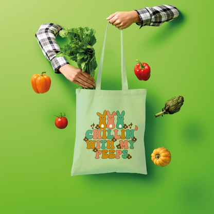 Chillin with my peeps Shopper Tote Bag - DirectlyPersonalised