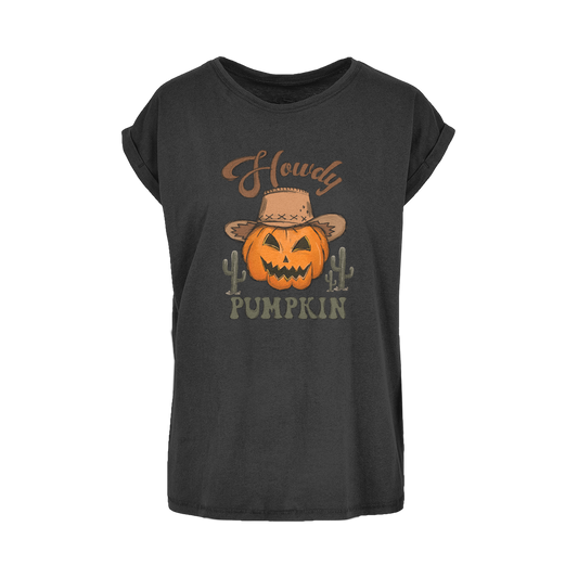 HOWDY PUMPKIN Women's Extended Shoulder T-Shirt XS-5XL - DirectlyPersonalised