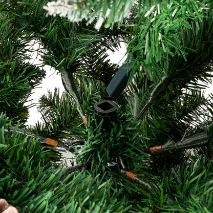 Christmas Tree 7FT 1350 Branch Flocking Spray White Tree Plus Pine Cone - DirectlyPersonalised