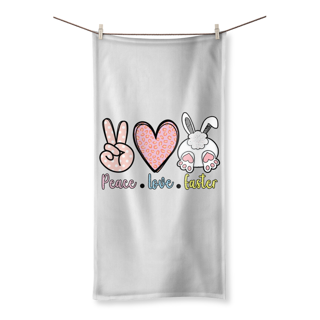 PEACE LOVE EASTER Sublimation All Over Towel - DirectlyPersonalised