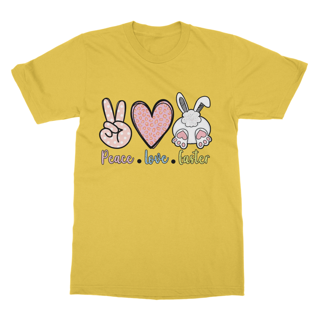 PEACE LOVE EASTER Classic Adult T-Shirt - DirectlyPersonalised