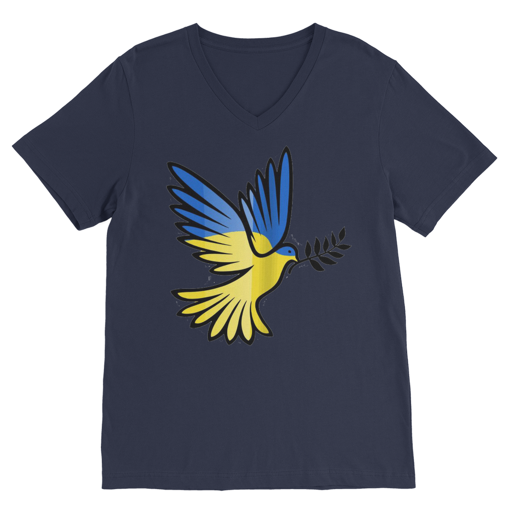 SUPPORT FOR UKRAINE Premium V-Neck T-Shirt - DirectlyPersonalised
