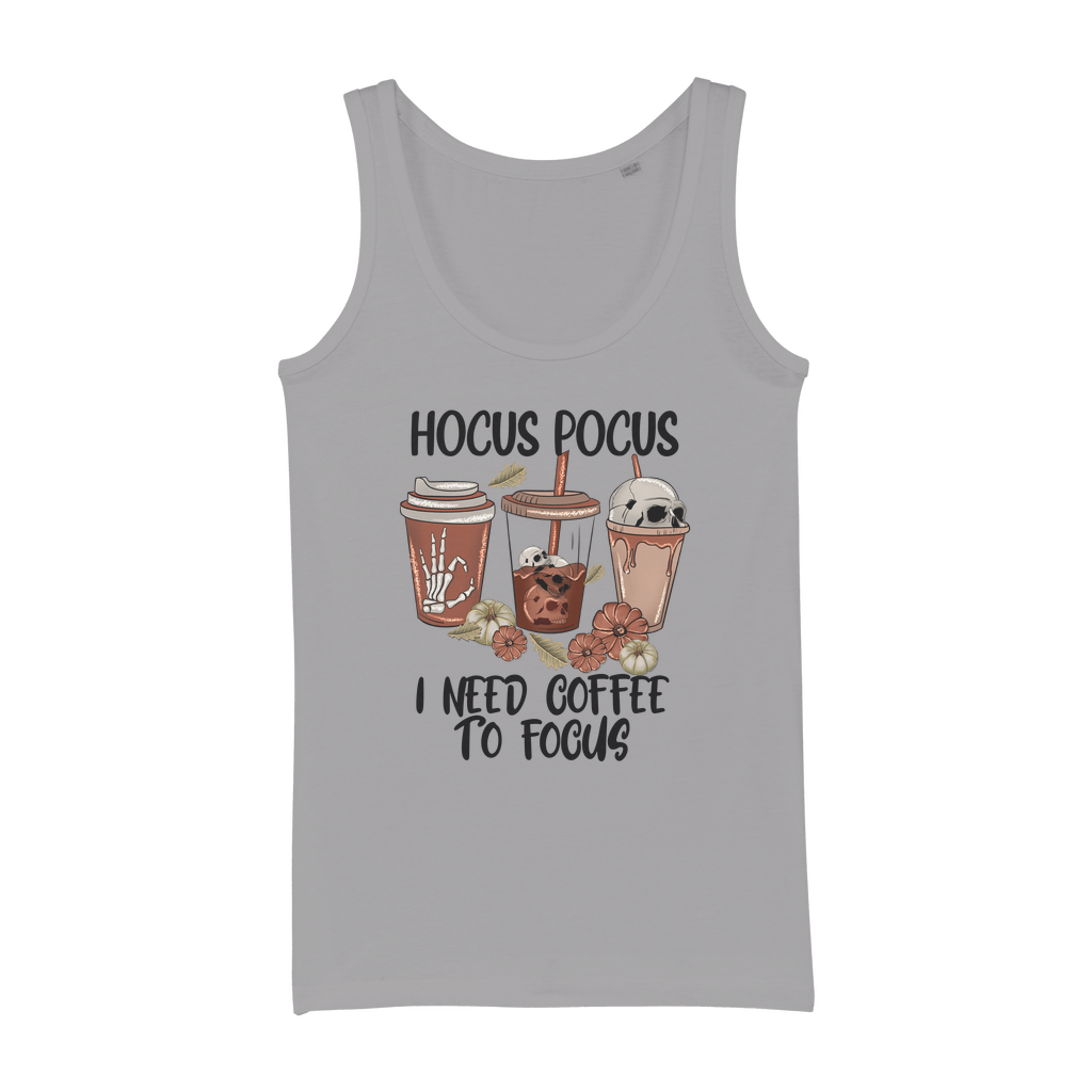 HOCUS POCUS -COFFEE DESIGN Organic Jersey Womens Tank Top - DirectlyPersonalised