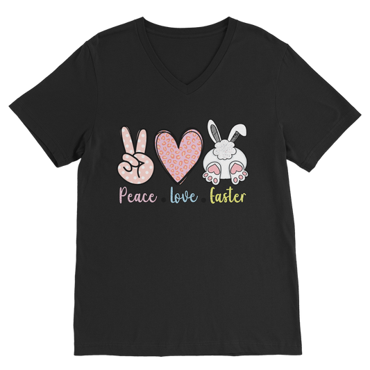 PEACE LOVE EASTER Classic V-Neck T-Shirt - DirectlyPersonalised