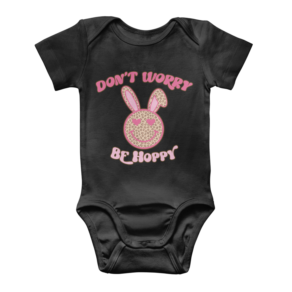 Don't worry be 'happy' Classic Baby Onesie Bodysuit - DirectlyPersonalised