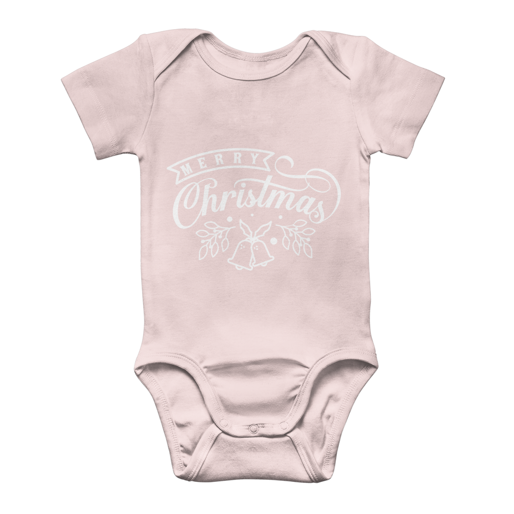 Merry Christmas White Classic Baby Onesie Bodysuit