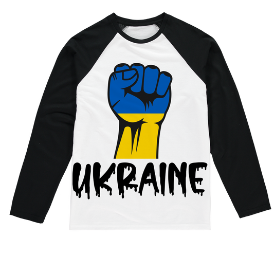 STAND FOR UKRAINE Sublimation Baseball Long Sleeve T-Shirt - DirectlyPersonalised