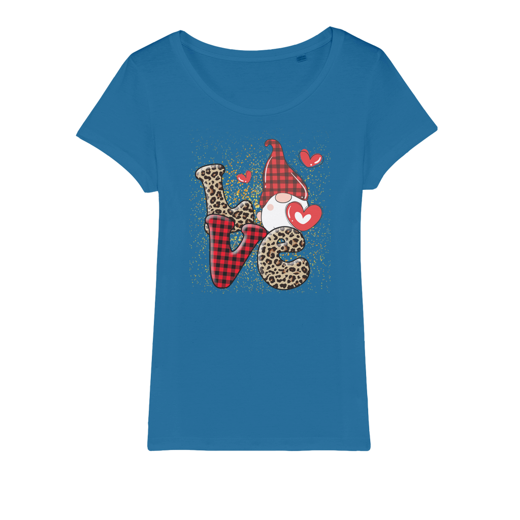Ladies Valentine Design Organic Jersey Womens T-Shirt - DirectlyPersonalised