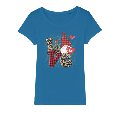 Ladies Valentine Design Organic Jersey Womens T-Shirt - DirectlyPersonalised